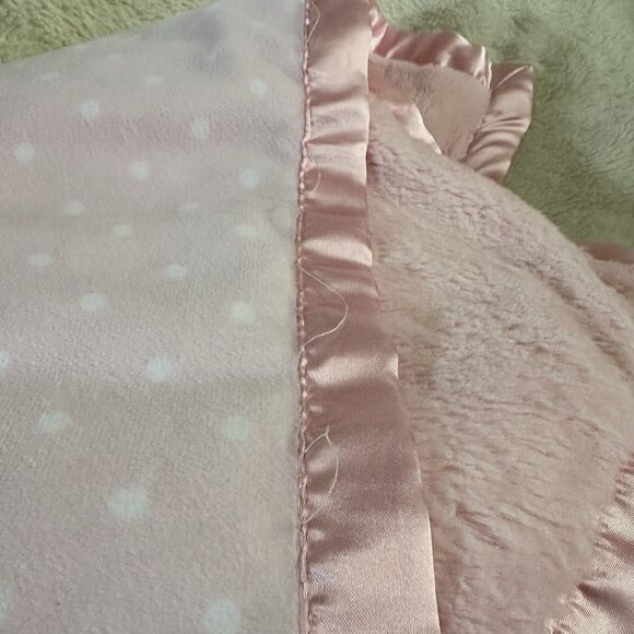 Cloud Island Pink Bunny Rabbit Lovey Security Blanket Satin Trim Large 29” Baby - Picture 8 of 9
